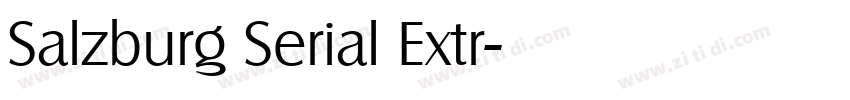 Salzburg Serial Extr字体转换